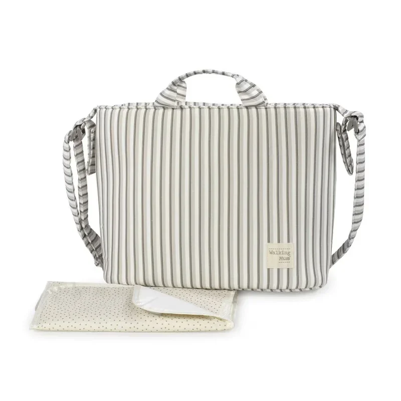 Wickeltasche Walking Mum Borsa Botton Strisce