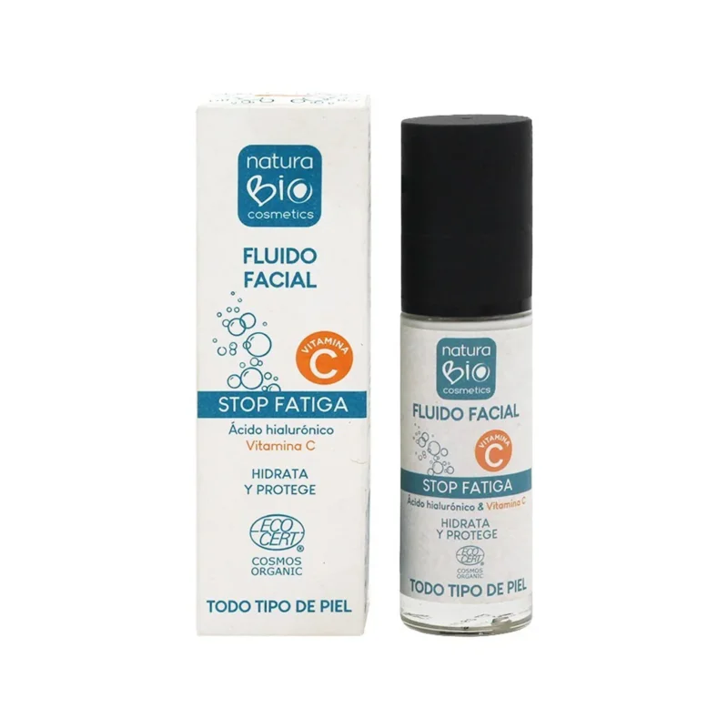 Fluido facial 5 en1 vital C prebióticos & ácido hialurónico Naturabio 30 ml