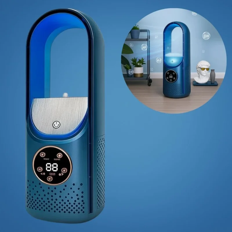 CoolMist | Tragbarer Luftkühler Luftbefeuchter – Einstellbarer leiser Nebel – Kompakt USB betrieben – Persönlicher Schreibtisch- und Nachttischkomfort für ganztägige Frische Karnz