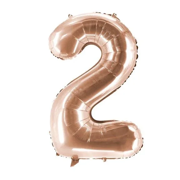 2 Jaar Cijfer Ballon Rose Goud Leeg 1m van VDV Benefit koop je bij Partywinkel