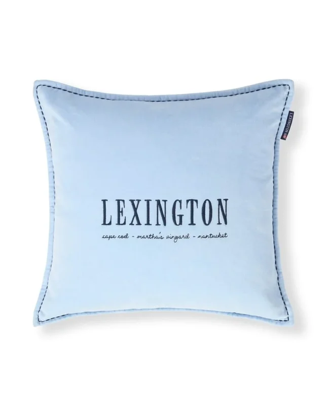Lexington Logo Velvet Kissenhülle aus Bio-Baumwolle