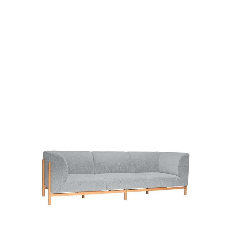 Hübsch Moment 3-Sitzer-Sofa, grau