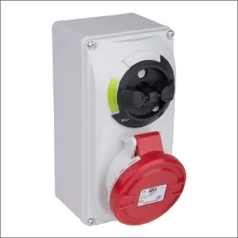 PCE 103498 CEE-contactdoos uitschakelbaar, beveiligd (IEC 60309)