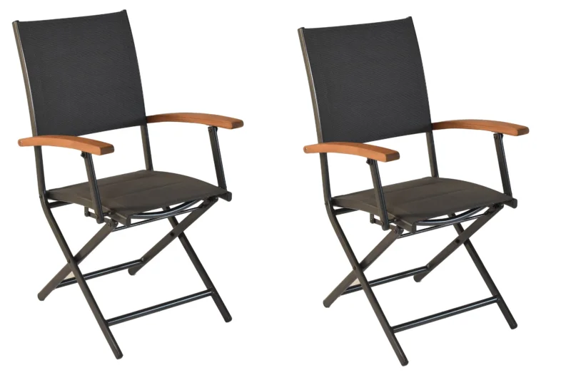 Paxos Klappsessel, Set Aluminium/Textil/Akazie
