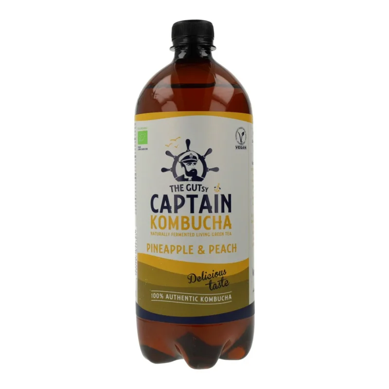 Kombucha Piña y Melocotón BIO Captain Kombucha 1 L