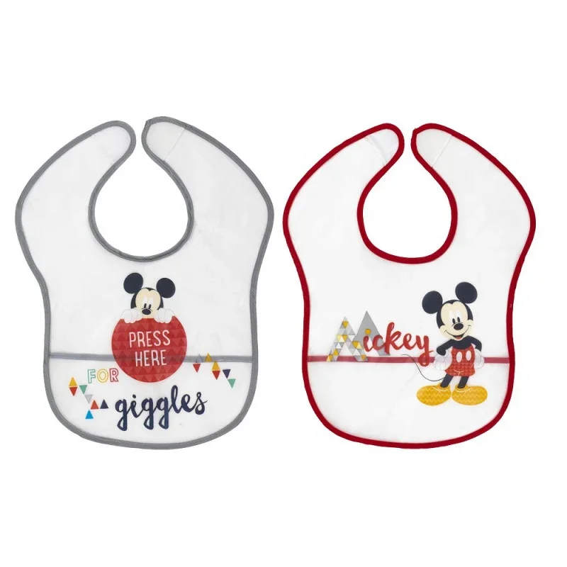 2 Disney Plastik-Lätzchen Mickey
