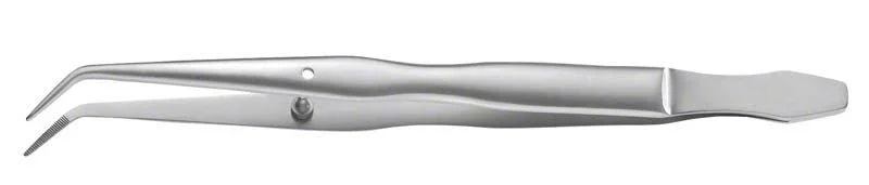 Zahnpinzette LiquidSteel® COLLEGE aus rostfreiem Stahl mit geriffeltem Griff.
