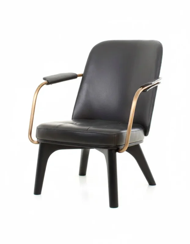Utility Lounge Chair Oak Onyx Caress 1509 von Stellar Works