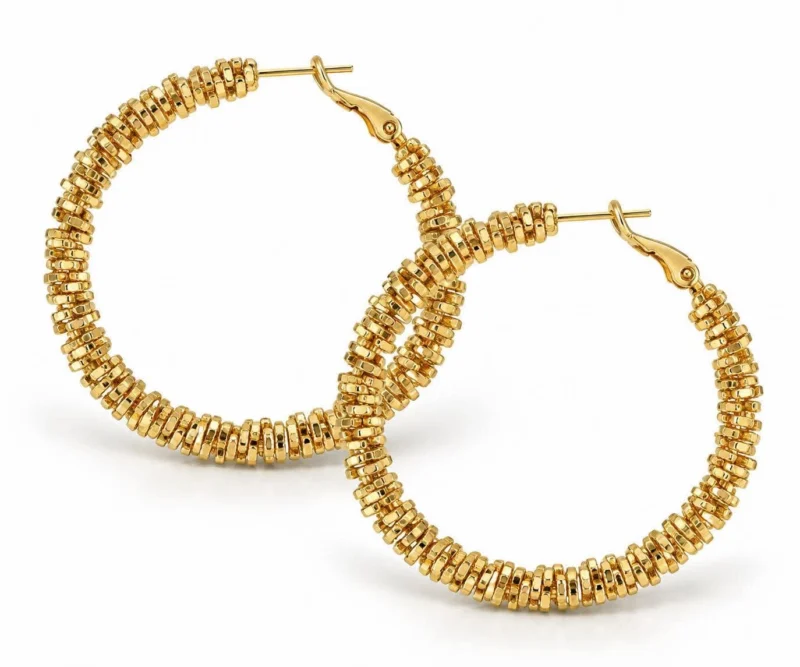Ohrringe INA Hoops Large - 18K vergoldet