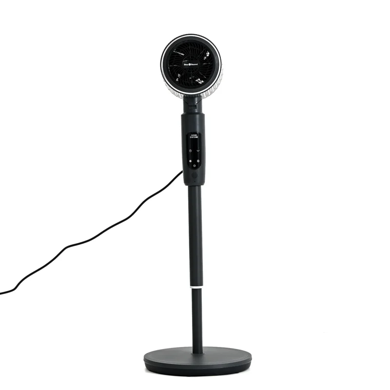 LIVMORE 2-in-1 Turmventilator mit Heizfunktion, Fernbedienung, LCD-Display, 12-Stunden-Timer, oszillierend, höhenverstellbar, Carbongrau