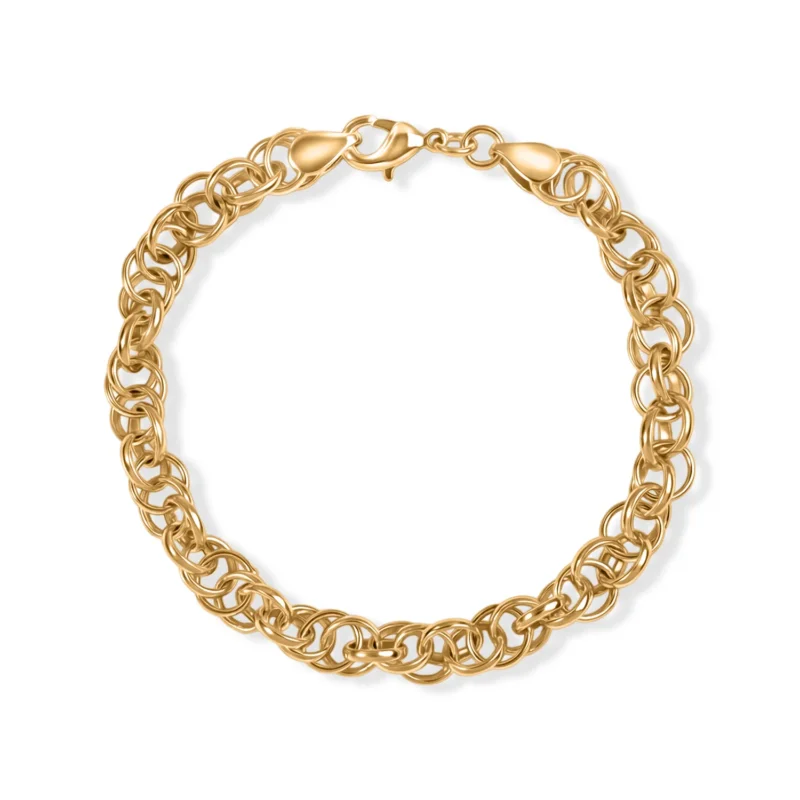 EVER TRUE Reine Bronze 750 Vergoldet Armband ca. 19 cm ca. 18,00g