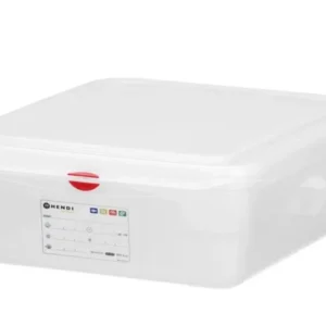 HENDI GN 1 / 2 Behälter – Polypropylen – 6 – 5 l – Transparent – Rechteckig – 325 × 265 × H 100 mm – Produktansicht