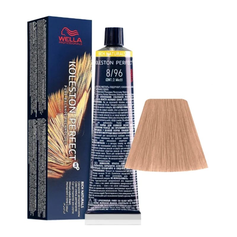 Wella Koleston Perfect Me+ Rich Naturals 8/96 Biondo Chiaro Cendré Violetto 60ml - colorazione permanente