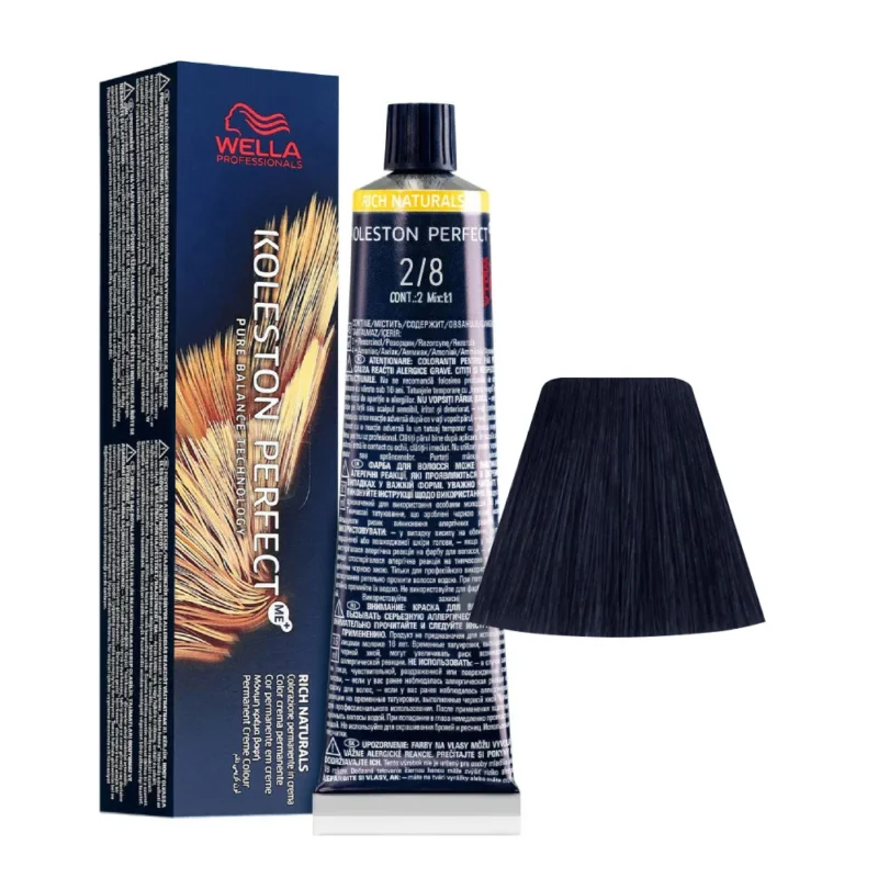 Wella Koleston Perfect Me+ Rich Naturals 2/8 Nero Blu 60ml- colorazione permanente