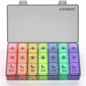 Tablettenbox 7 Tage 3 Fächer Pillendose Morgens Mittags Abends 21