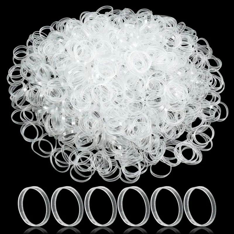 Transparente Haargummis 1000 Stück Elastische Mini Haargummi