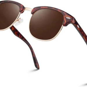 Polarisierte Retro Sonnenbrille UV400 Schutz Leopardenmuster Braun