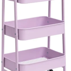 Aufbewahrungswagen 3-Etagen Metall Utility Cart mit Rädern