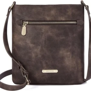 BOSTANTEN Umhängetasche Damen Leder Crossbody Elegant Kaffee