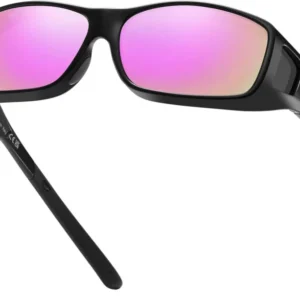 Polarisierte Sonnenbrille UV400 Schutz Wrap Around Schwarz Lila
