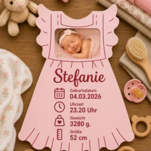 Baby Geburtsanzeige Motiv 3 mit Fotorahmen