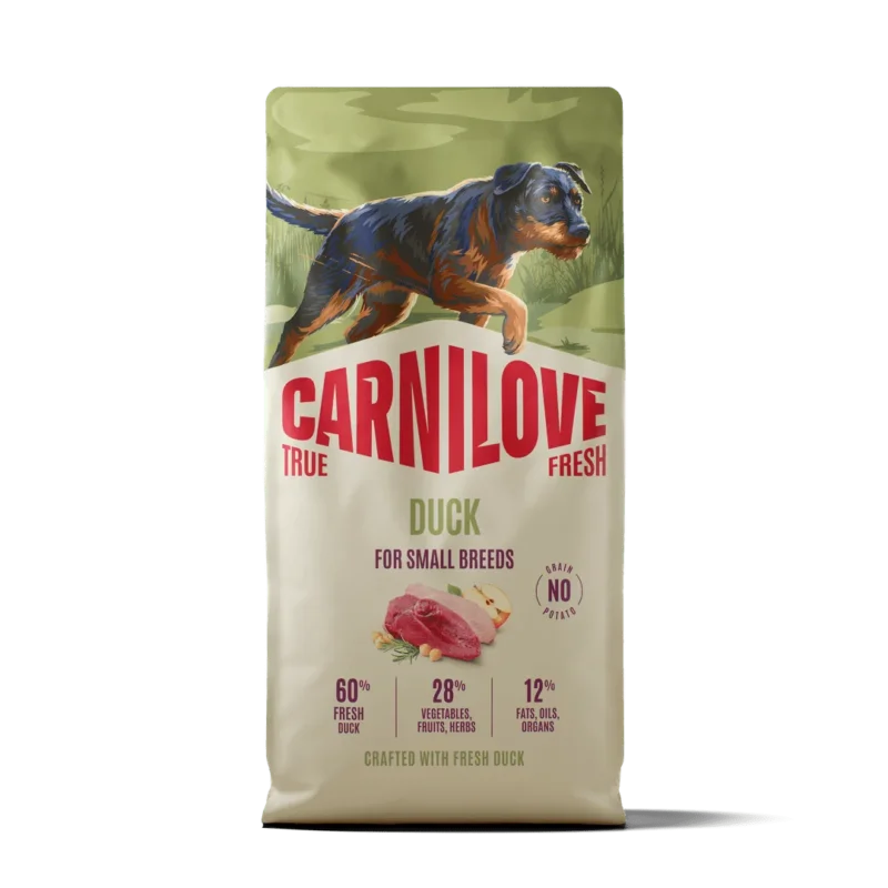 Carnilove True Fresh Ente Trockenfutter für ausgewachsene kleine Hunde