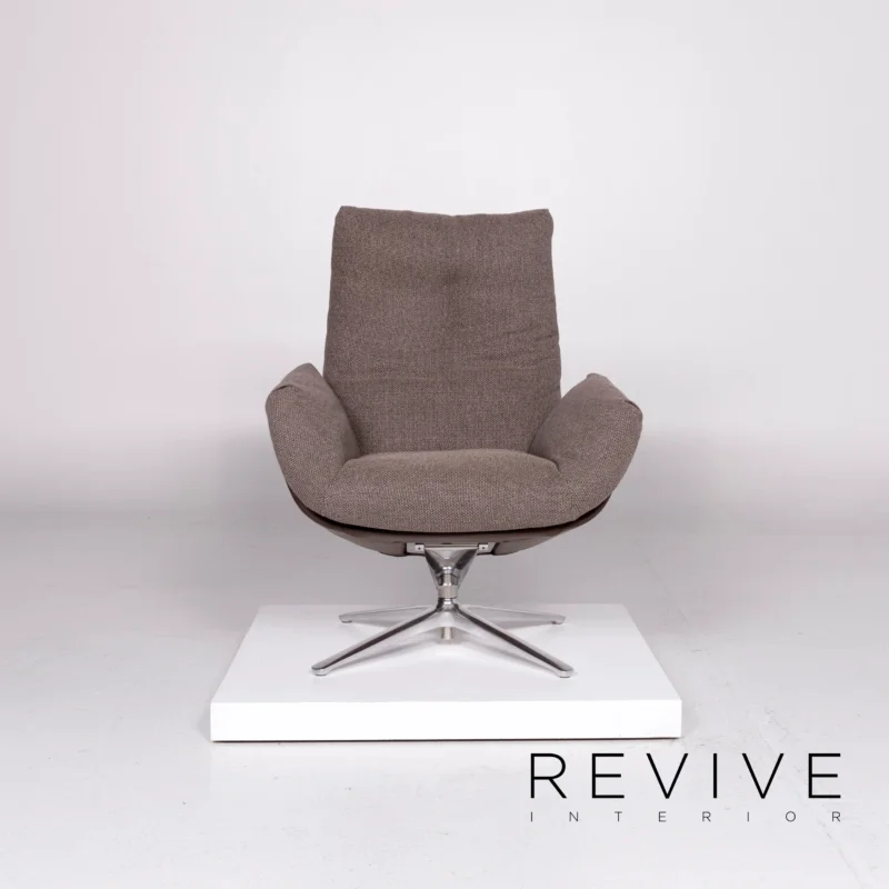 Cor CORDIA Stoff Lounge Sessel Braun Schlamm Kippfunktion Relaxfunktion Funktion #10891 – Bild 3