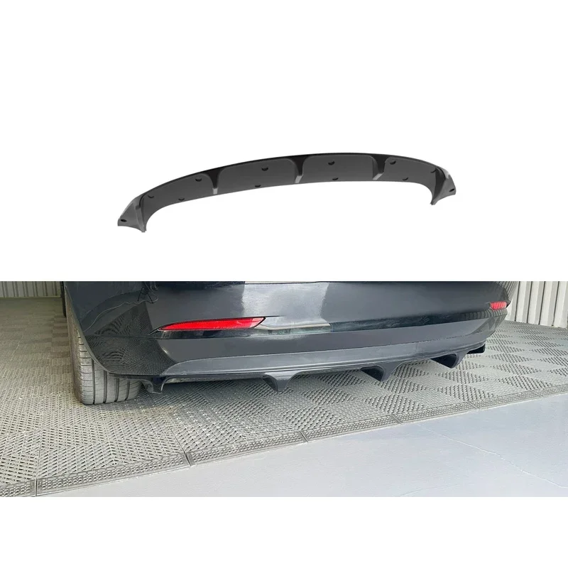 Motordrome, Heckstoßstangenspoiler (Diffusor), ABS, Glanzschwarz, passt für Tesla Model 3 2017-2023