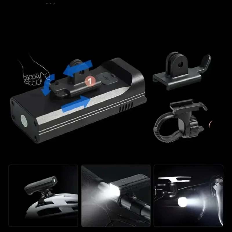 5000 Lumen USB-wiederaufladbare Fahrradlampe mit Halterungen