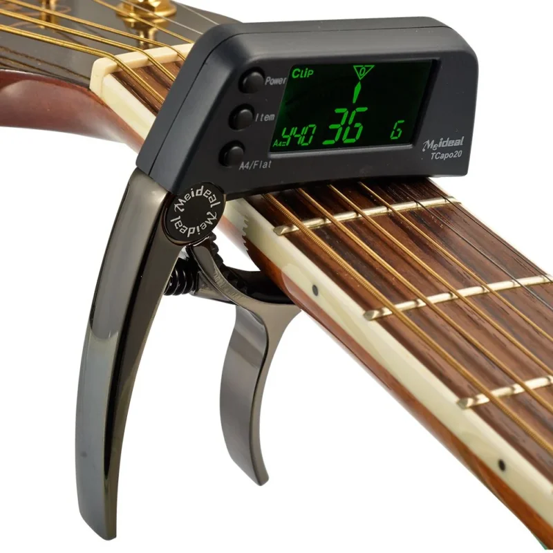 Capo & Stimmgerät „TuneGrip“ – 2-in-1 Gitarrenzubehör mit LCD-Bildschirm
