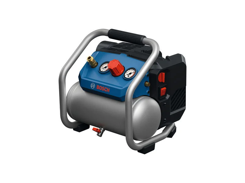 Bosch GKO18V-51 Luftkompressor mit Kontrollmanometern.