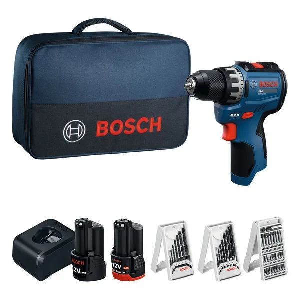 Produktbild von Akku-Bohrschrauber GSR12V-31 inkl. 1x Akku GBA12V-30, 1x Akku GBA12V-20 und Werkzeugtasche