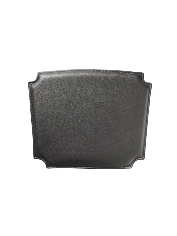 Kissen für Wishbone Chair CH24, schwarzes Leder