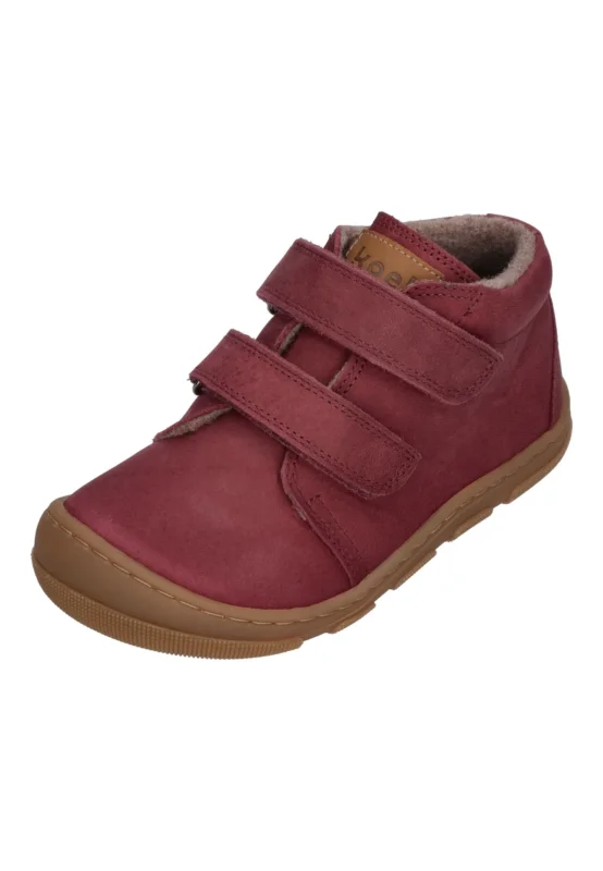 KOEL Barefoot Kinder Übergangsschuhe Sneakers KARI WOOL extra weit bordo