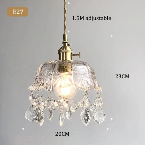 Minimalistische Retro Kristallglas Pendelleuchte Karnz