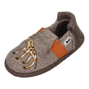 NANGA Kinder Hausschuhe Schurwolle LAZY GIRAF 2.0 natur