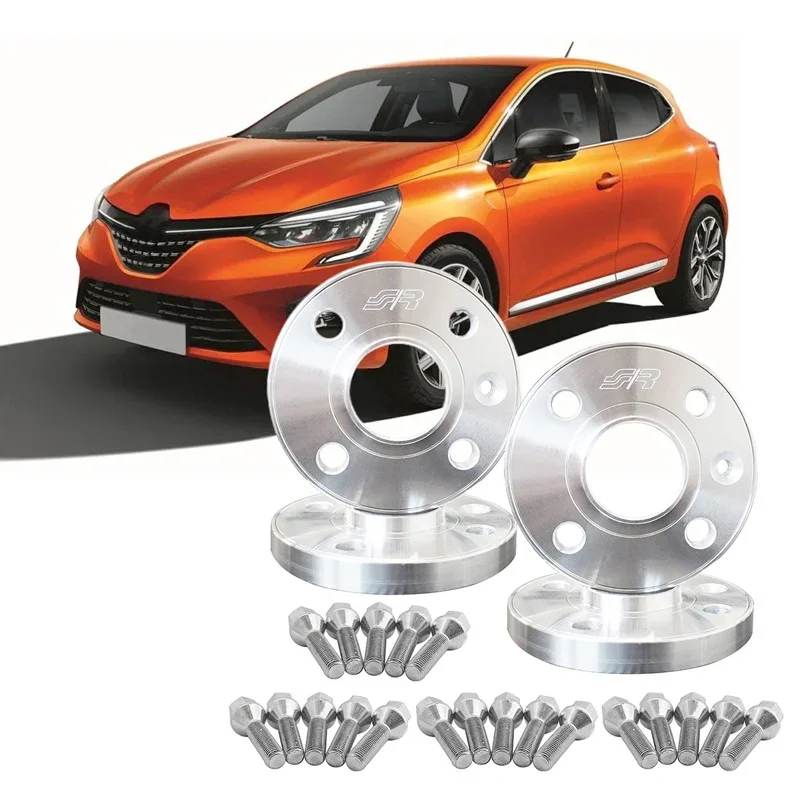Simoni Racing, Spurverbreiterungs-Kit, Aluminium, 2x16,5 mm (VA) - 2x19 mm (HA) (Nabe 60,1 mm), inkl. Radbolzen, passt zu Renault diverse