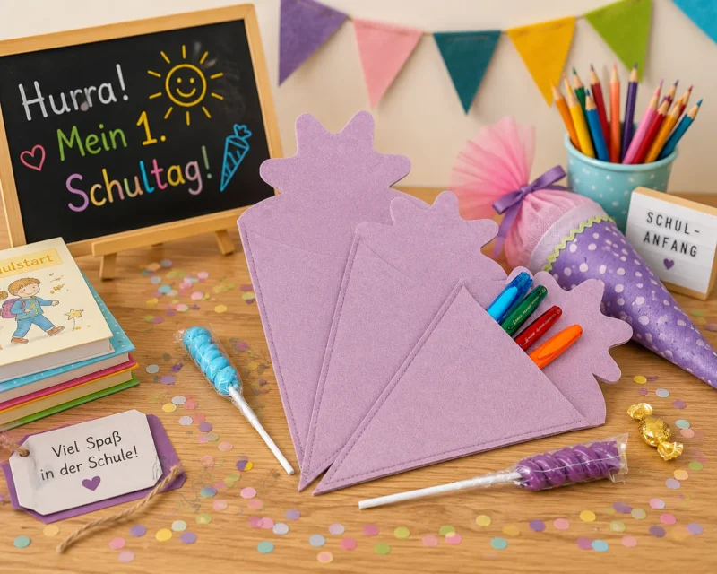 Schultüte/Zuckertüte rund 3er Pack
