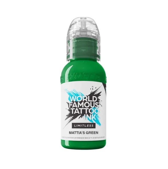 World Famous Limitless Tattoo Ink - Mattia's Green 30 ml