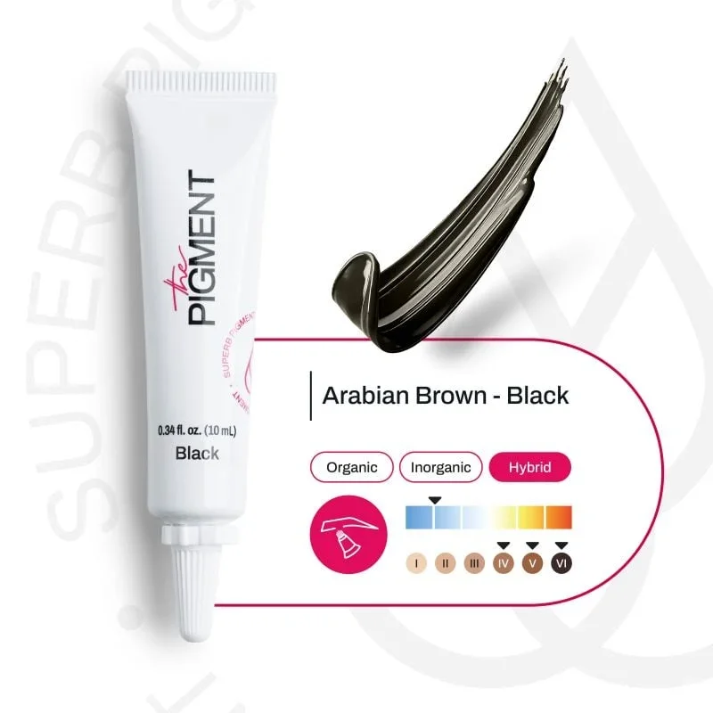 The Pigment Microblading Arabian Brown / Black 10 ml | PMU & Microblading Pigment | AS Tattoo Supply