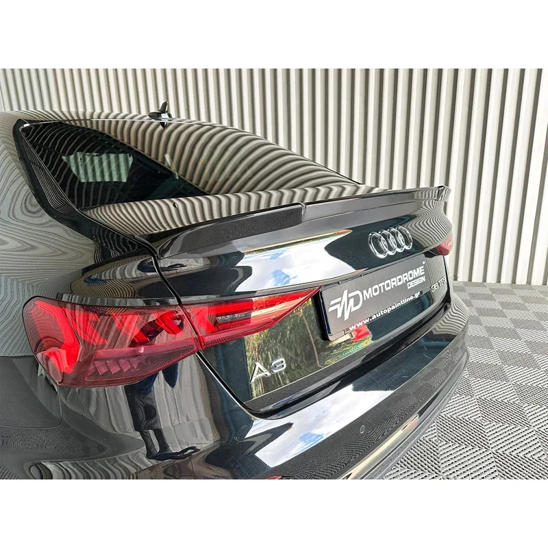 Motordrome, Heckspoiler, unbehandeltes PU, Passend für Audi A3 (8Y) Sedan 2020-, 'Aerodynamisches Design'
