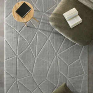 Unplugged Teppich grau Kurzflor rechteckig
