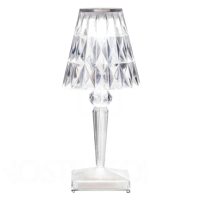 Acryl Kristall Tischlampe – Kunstvolles Design, Dimmbar, Energiesparend, Ideal für Wohnzimmer oder Schlafzimmer | Karnz