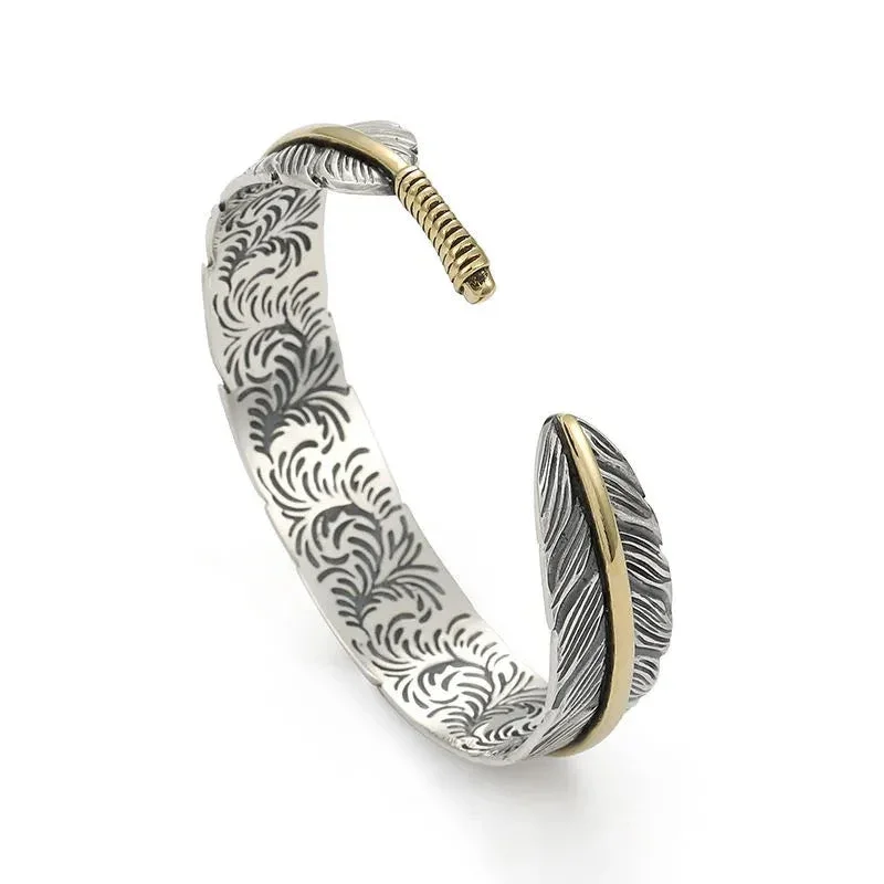 Vogel | Vintage-inspiriertes Federarmband im Edgy Punk-Look – Bild 3