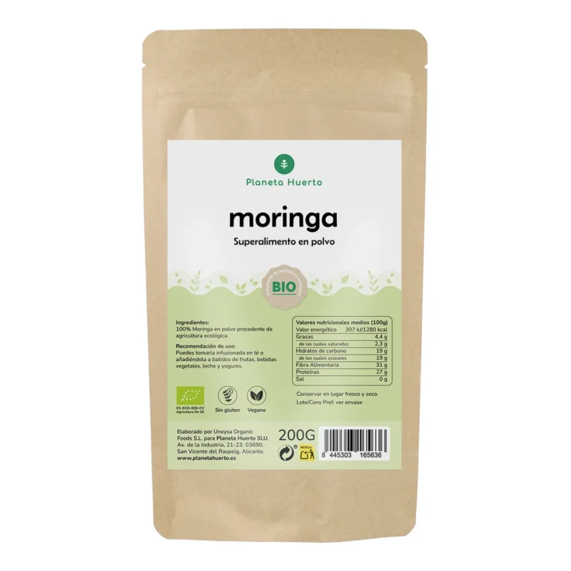 Moringa en Polvo Eco, Planeta Huerto, 200 g