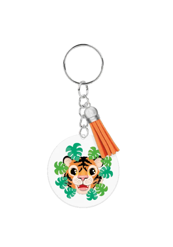 Acryl sleutelhanger Tijger van Paper Dreams koop je bij Partywinkel