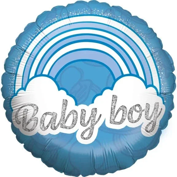 Blauwe Helium Ballon Baby Boy Leeg 45cm van VDV Benefit koop je bij Partywinkel