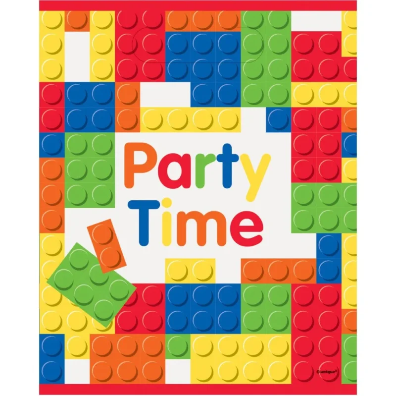 Bouwstenen Verjaardag Uitdeelzakjes 8st van Unique koop je bij Partywinkel