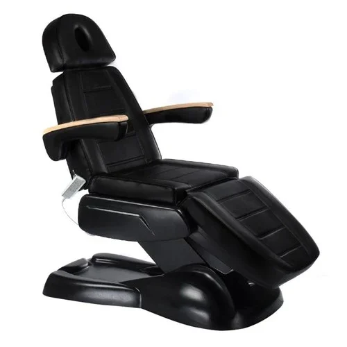 Elektrische Kosmetikliege Black LUX Holz | Professionelle Behandlungsliege | AS Tattoo Supply