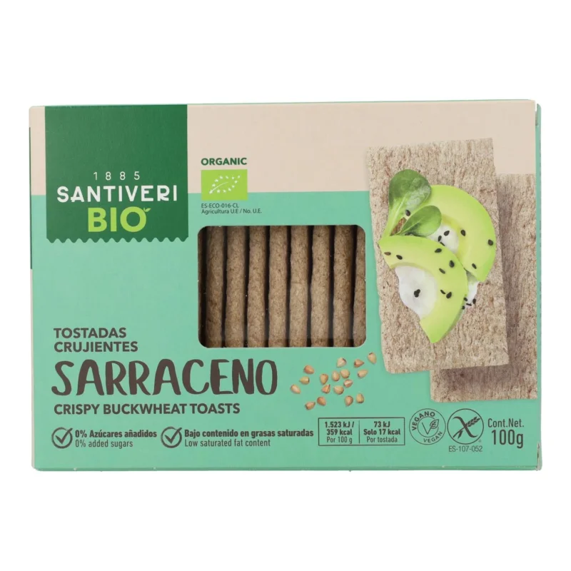 Tostadas Ligeras y Crujientes de Trigo Sarraceno Bio Santiveri 100 g